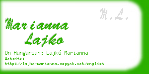 marianna lajko business card